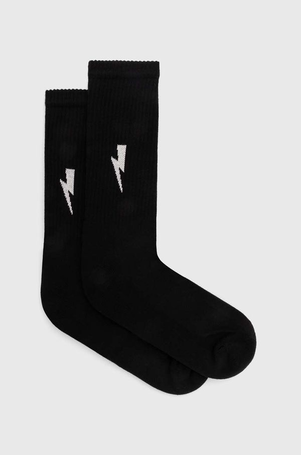 Neil Barrett Čarape Neil Barrett Bolt Cotton Skate Socks za muškarce, boja: crna, MY77116A-Y9400-524N