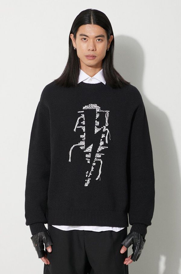 Neil Barrett Pulover Neil Barett FLOATING INSIDE OUT THUNDERBOLT za muškarce, boja: crna, topli, PBMA159.V608.042