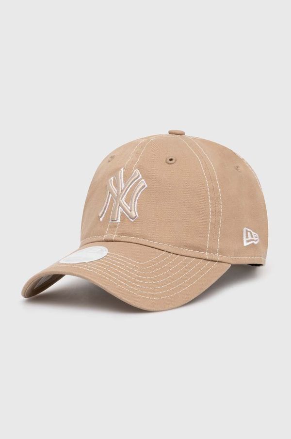 New Era Pamučna kapa sa šiltom New Era 9Forty New York Yankees boja: bež, s aplikacijom, 60434986