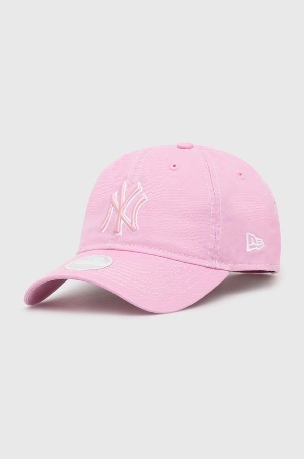 New Era Pamučna kapa sa šiltom New Era 9Forty New York Yankees boja: ružičasta, s aplikacijom, 60434987