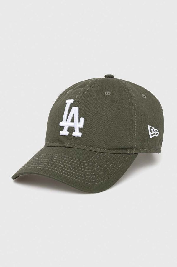 New Era Pamučna kapa sa šiltom New Era boja: zelena, s aplikacijom, LOS ANGELES DODGERS