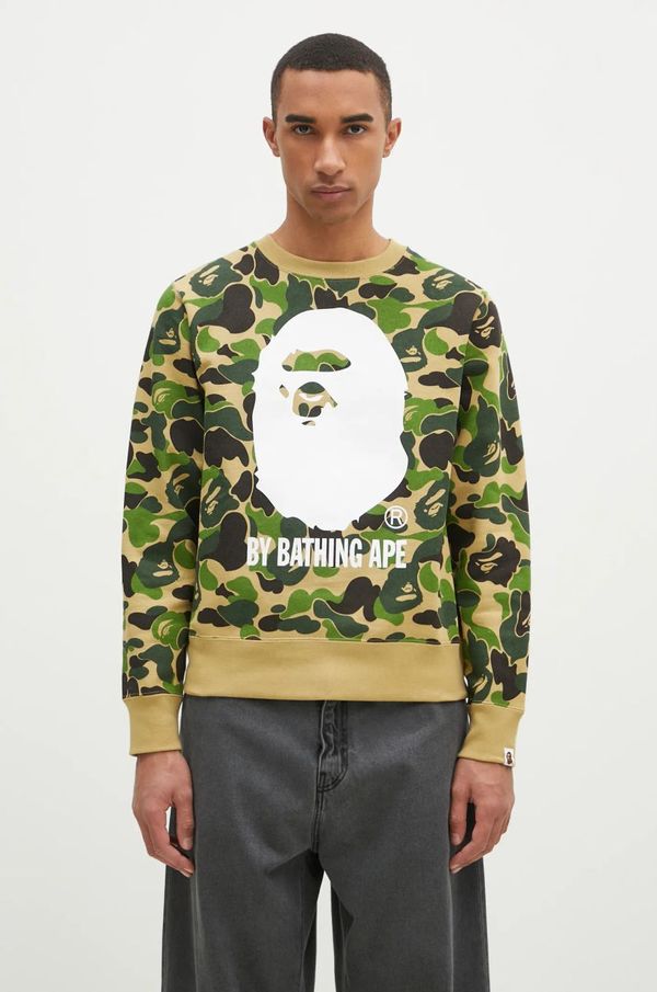 A Bathing Ape Pamučna dukserica A Bathing Ape Abc Camo za muškarce, boja: zelena, s uzorkom, 1K80113008