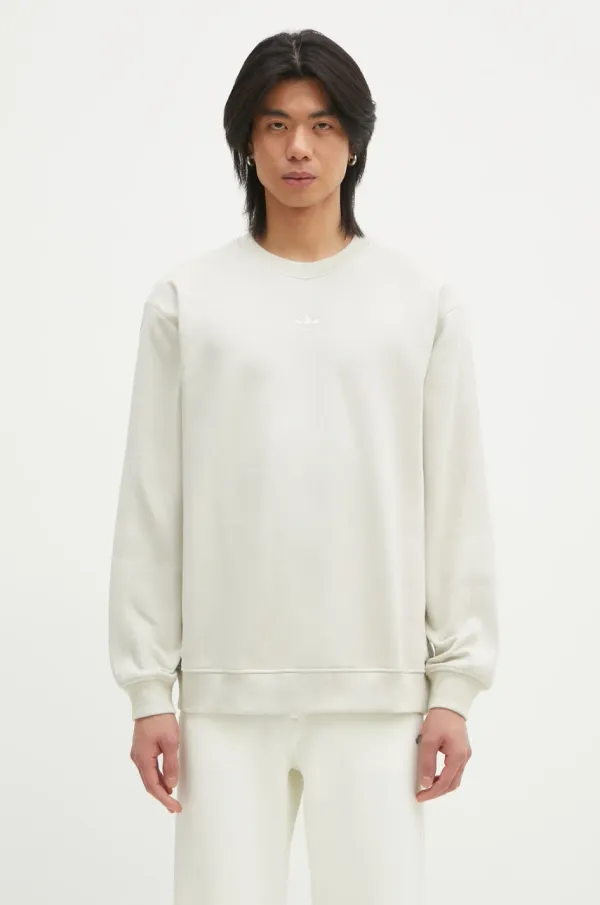 adidas Originals Pamučna dukserica adidas Originals Essential za muškarce, boja: bež, bez uzorka, JD3304