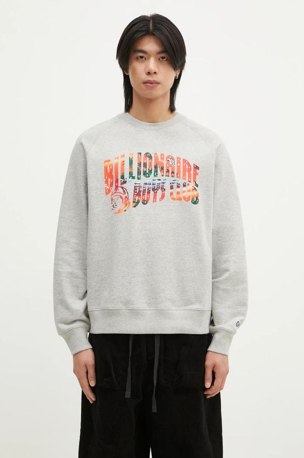 Billionaire Boys Club Pamučna dukserica Billionaire Boys Club Tropical Island Fill Arch Logo Crewneck za muškarce, boja: siva, s tiskom, B24439