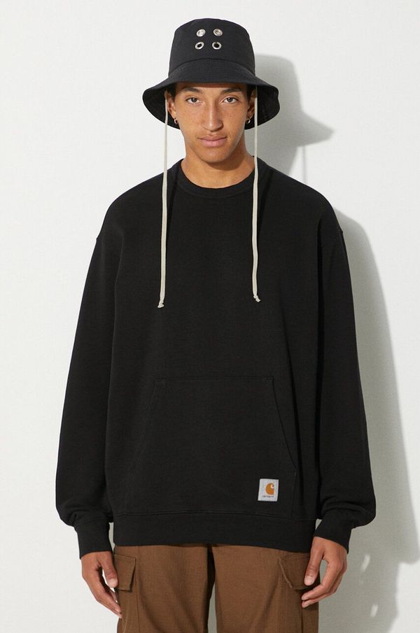 Carhartt WIP Pamučna dukserica Carhartt WIP Billy Sweat za muškarce, boja: crna, bez uzorka, I034038.89XX