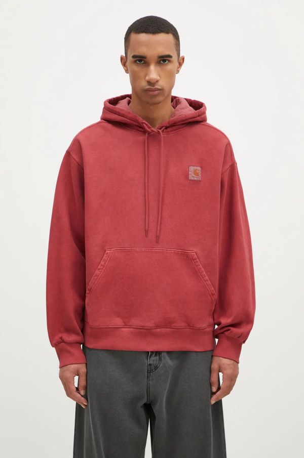 Carhartt WIP Pamučna dukserica Carhartt WIP Hooded Vista Sweat za muškarce, boja: crvena, s kapuljačom, bez uzorka, I029523.H8GD