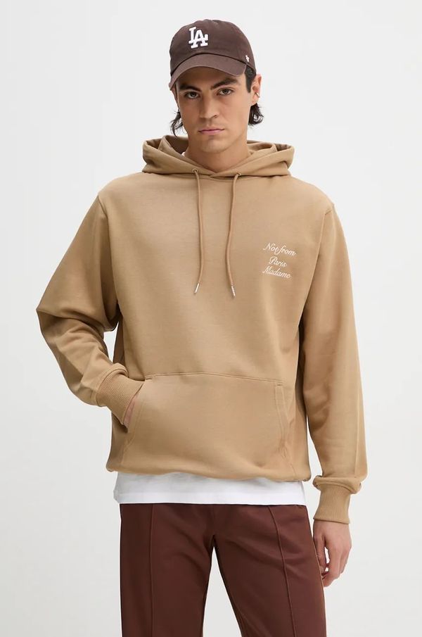 Drôle de Monsieur Pamučna dukserica Drôle de Monsieur Le Hoodie Slogan Calligraphy za muškarce, boja: smeđa, s kapuljačom, s aplikacijom, E.HO168.CO127.IBN Le Hoodie Sl