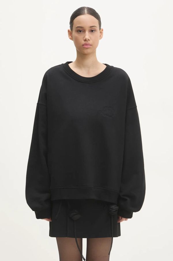 Fiorucci Pamučna dukserica Fiorucci Angel za žene, boja: crna, bez uzorka, M01FPSCR188CJ05BK01