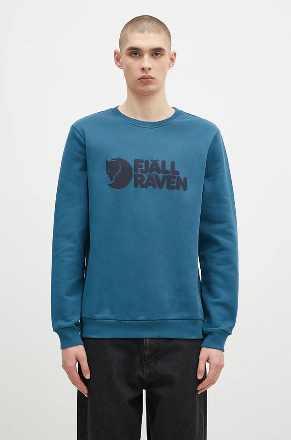 Fjallraven Pamučna dukserica Fjallraven Logo Sweater M za muškarce, s tiskom, F84142.574