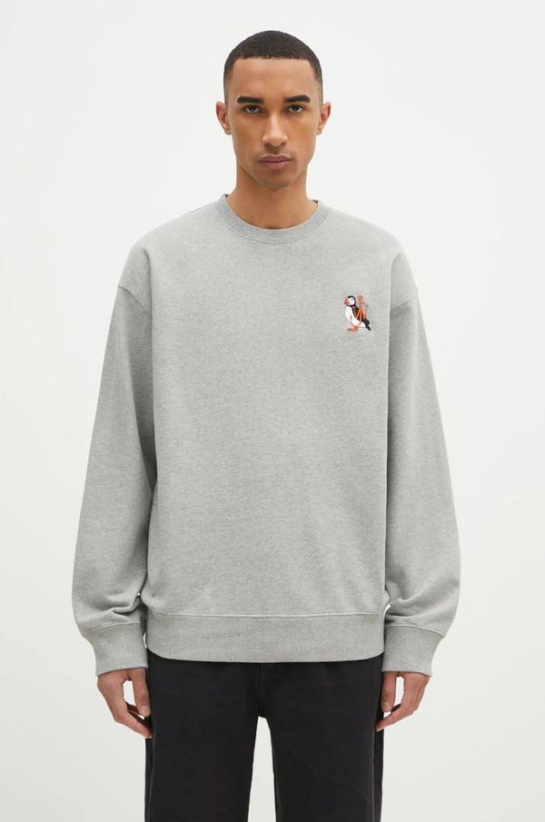 JW Anderson Pamučna dukserica JW Anderson Puffin Embroidery Sweatshirt boja: siva, s aplikacijom, JW0207.PG1632.945