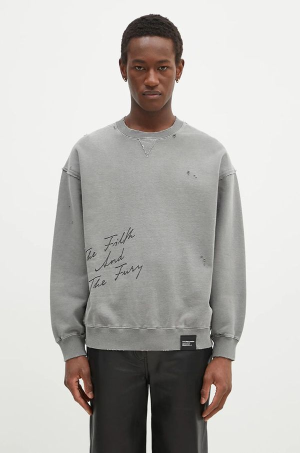 Neighborhood Pamučna dukserica NEIGHBORHOOD za muškarce, boja: siva, bez uzorka, 242OKNH.CSM01