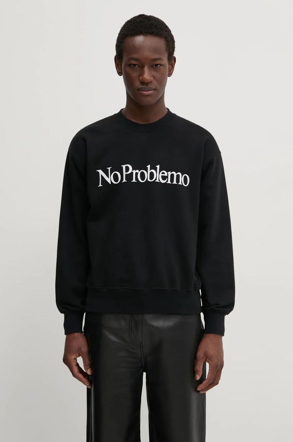 No Problemo Pamučna dukserica No Problemo boja: crna, s tiskom, NP20002.02