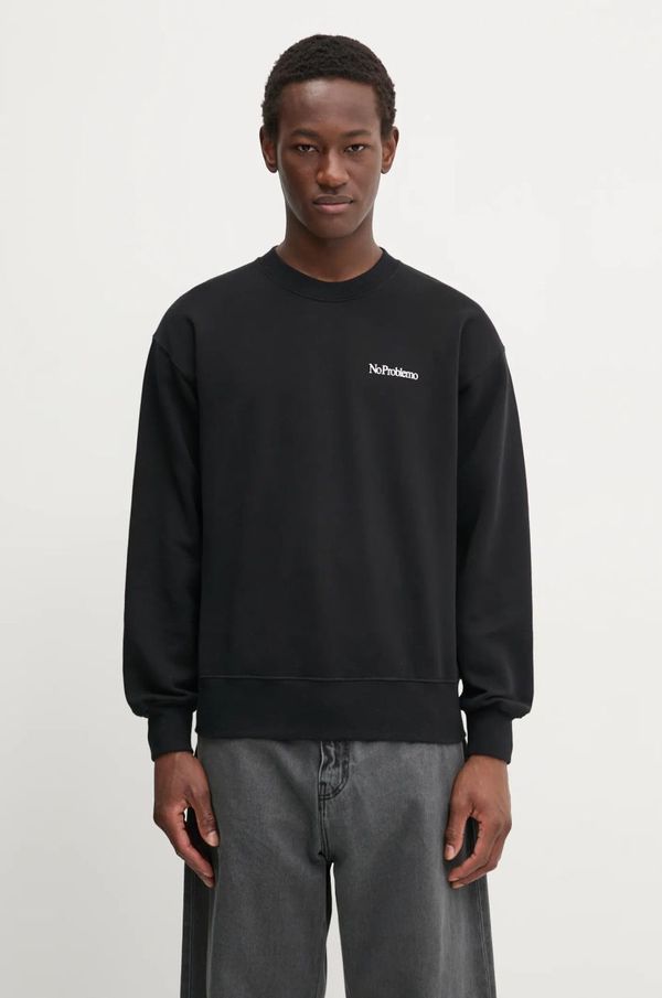 No Problemo Pamučna dukserica No Problemo Mini Problemo Crew Neck Sweat boja: crna, s tiskom, NP20009.02