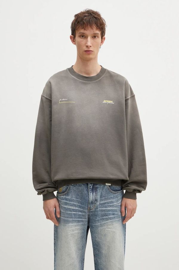 Represent Pamučna dukserica Represent Patron Of The Club za muškarce, boja: zelena, s tiskom, MLM4272.16