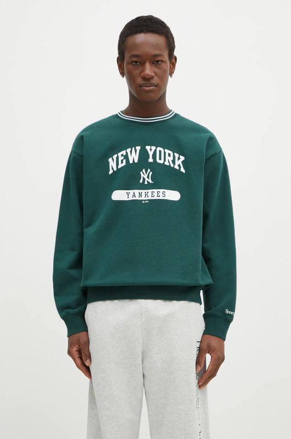 Sporty & Rich Pamučna dukserica Sporty & Rich League boja: zelena, s tiskom, ST045505634GR10