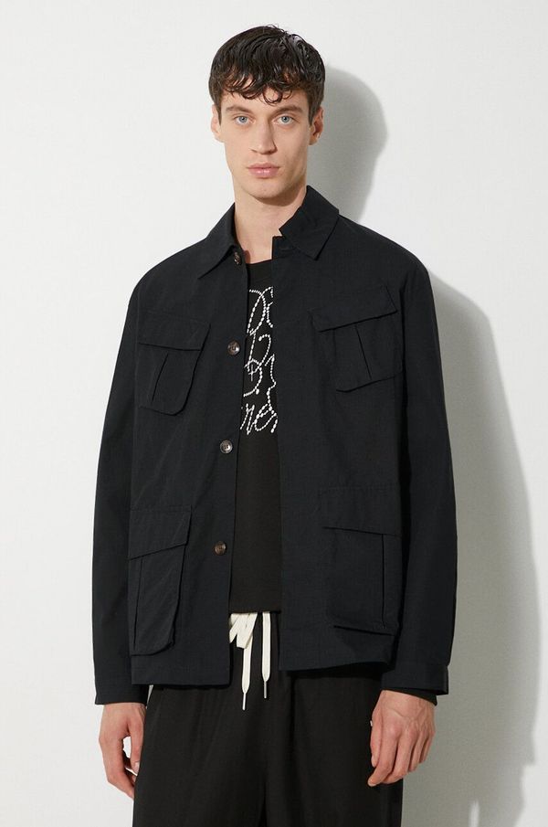 MKI MIYUKI ZOKU Pamučna jakna MKI MIYUKI ZOKU Ripstop Cargo Jacket boja: crna, za prijelazno razdoblje, oversize, RIPSTOP.CARGO.JACKET