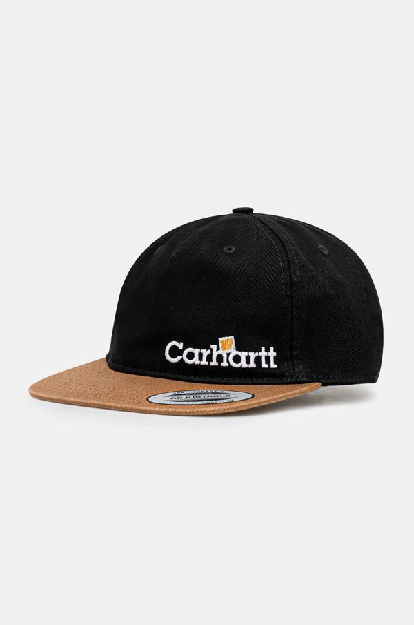 Carhartt WIP Pamučna kapa sa šiltom Carhartt WIP Label Script Coach Cap boja: crna, s aplikacijom, I034361.89XX