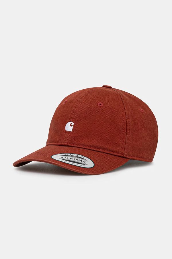 Carhartt WIP Pamučna kapa sa šiltom Carhartt WIP Madison Logo Cap boja: crvena, s aplikacijom, I023750.2OVXX