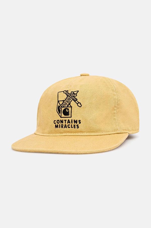 Carhartt WIP Pamučna kapa sa šiltom Carhartt WIP Stamp Cap boja: bež, s aplikacijom, I033625.23FXX