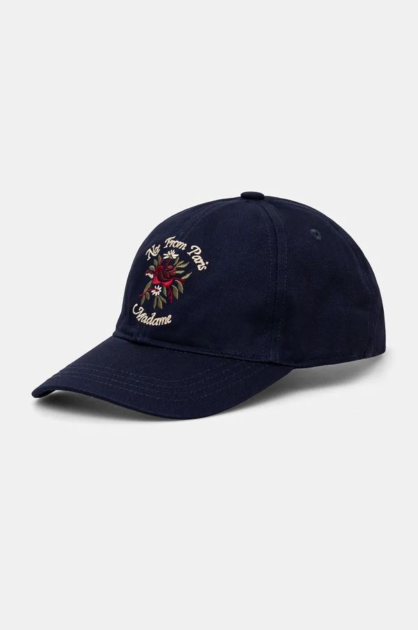 Drôle de Monsieur Pamučna kapa sa šiltom Drôle de Monsieur La Casquette Slogan Fleurs boja: tamno plava, s aplikacijom, E-CP153-CO138-DNY