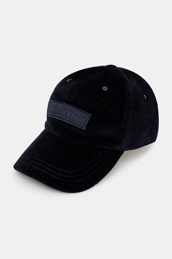 Napapijri Pamučna kapa sa šiltom Napapijri F-Aar boja: tamno plava, s aplikacijom, NP0A4IB21761