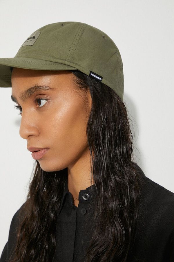 Neighborhood Pamučna kapa sa šiltom NEIGHBORHOOD Mil Dad Cap boja: zelena, s aplikacijom, 241YGNH.HT04