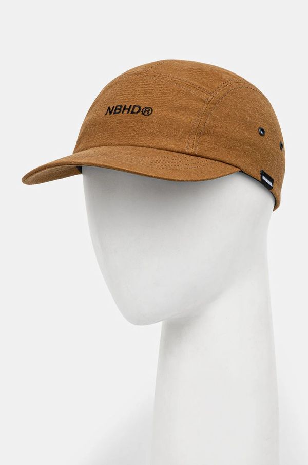 Neighborhood Pamučna kapa sa šiltom NEIGHBORHOOD Mil Jet Cap boja: smeđa, s aplikacijom, 242YGNH.HT06