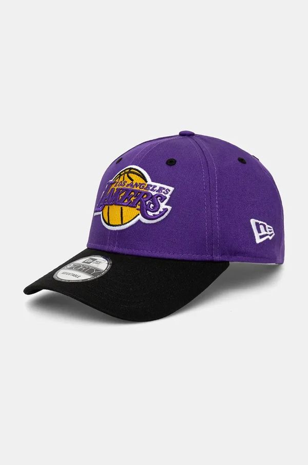 New Era Pamučna kapa sa šiltom New Era NBA SIDE PATCH 9FORTY® LOS ANGELES LAKERS boja: ljubičasta, s aplikacijom, 60565136