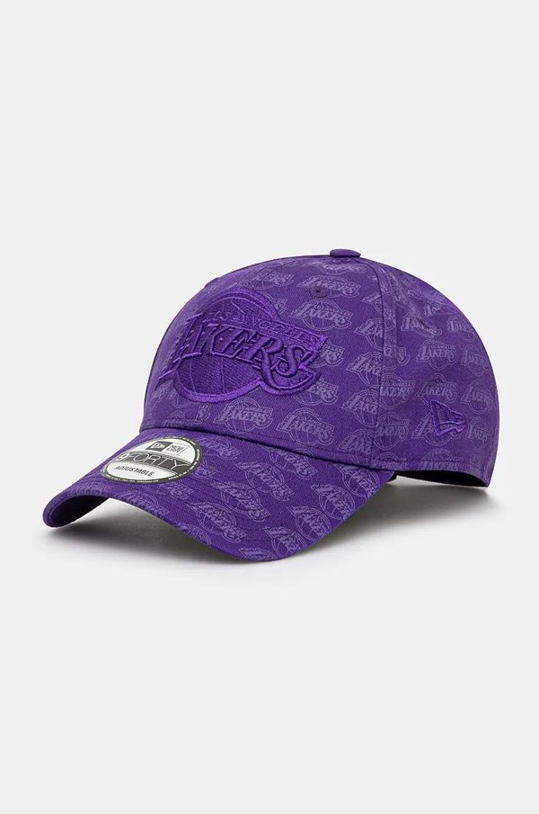 New Era Pamučna kapa sa šiltom New Era TEAM MONOGRAM 9FORTY® LOS ANGELES LAKERS boja: ljubičasta, s uzorkom, 60565350