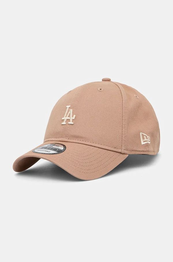 New Era Pamučna kapa sa šiltom New Era WASHED 9FORTY® LOS ANGELES DODGERS boja: smeđa, s aplikacijom, 60565340