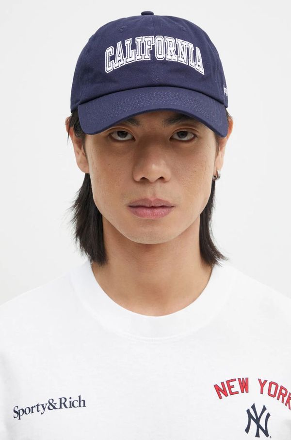 Sporty & Rich Pamučna kapa sa šiltom Sporty & Rich California boja: tamno plava, s aplikacijom, AC040516501BL32