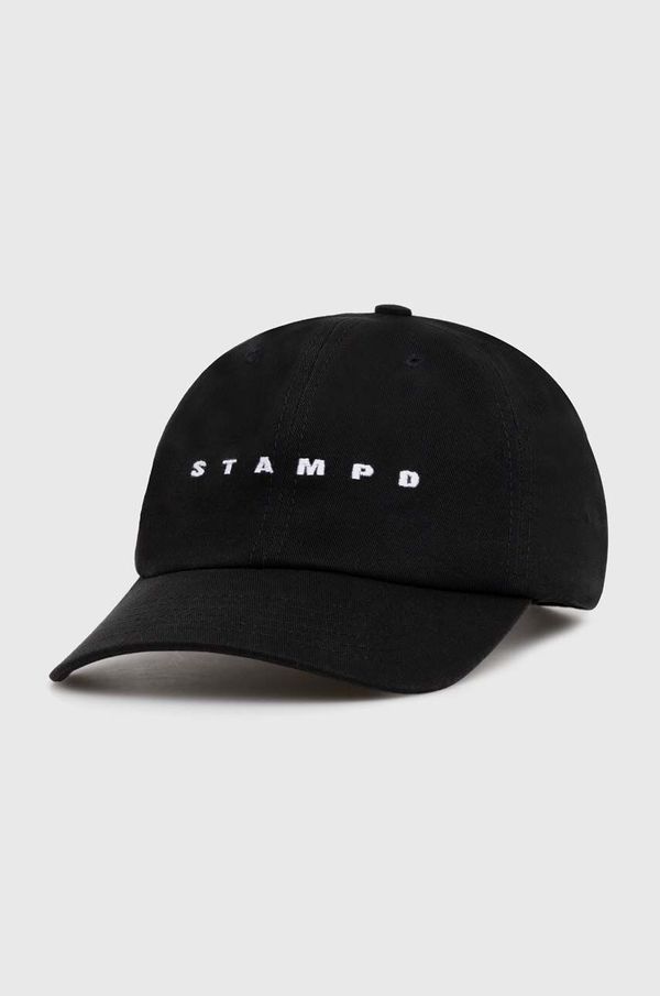 STAMPD Pamučna kapa sa šiltom STAMPD Strike Logo Sports Cap boja: crna, s aplikacijom, SLA-U3219HT-BLK