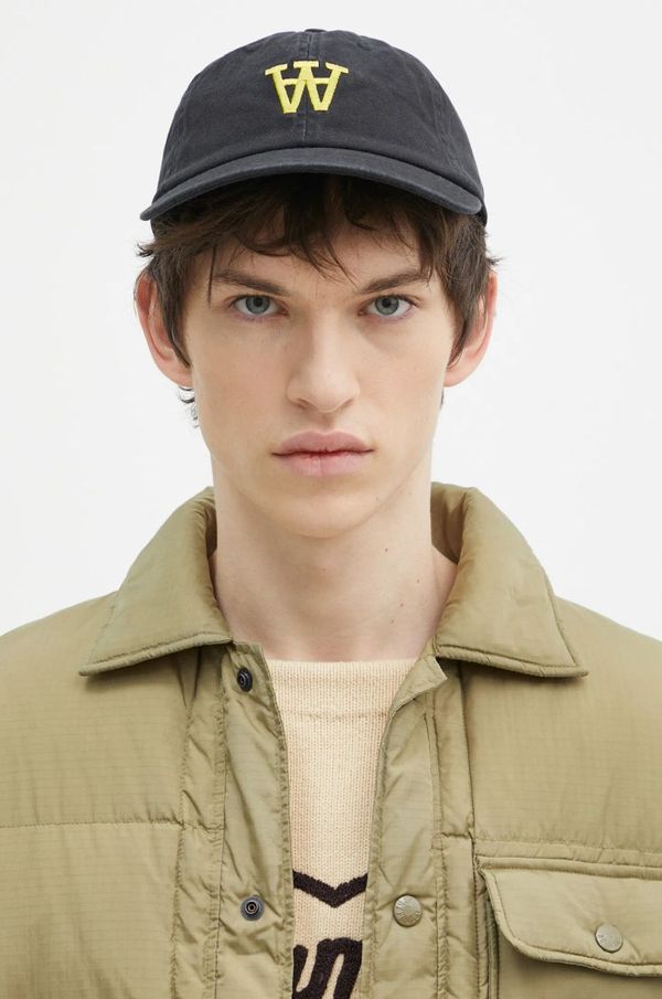 Wood Wood Pamučna kapa sa šiltom Wood Wood Eli AA Cap boja: crna, s aplikacijom, 10310802.7083
