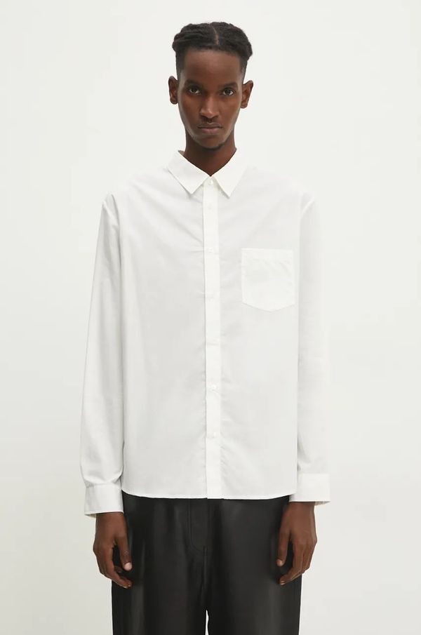 A.P.C. Pamučna košulja A.P.C. Chemise Clement za muškarce, boja: bijela, relaxed, s klasičnim ovratnikom, COEVD-H12512