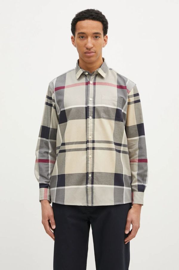 Barbour Pamučna košulja Barbour Renford OS Tartan Shirt za muškarce, boja: bež, regular, s klasičnim ovratnikom, MSH5514