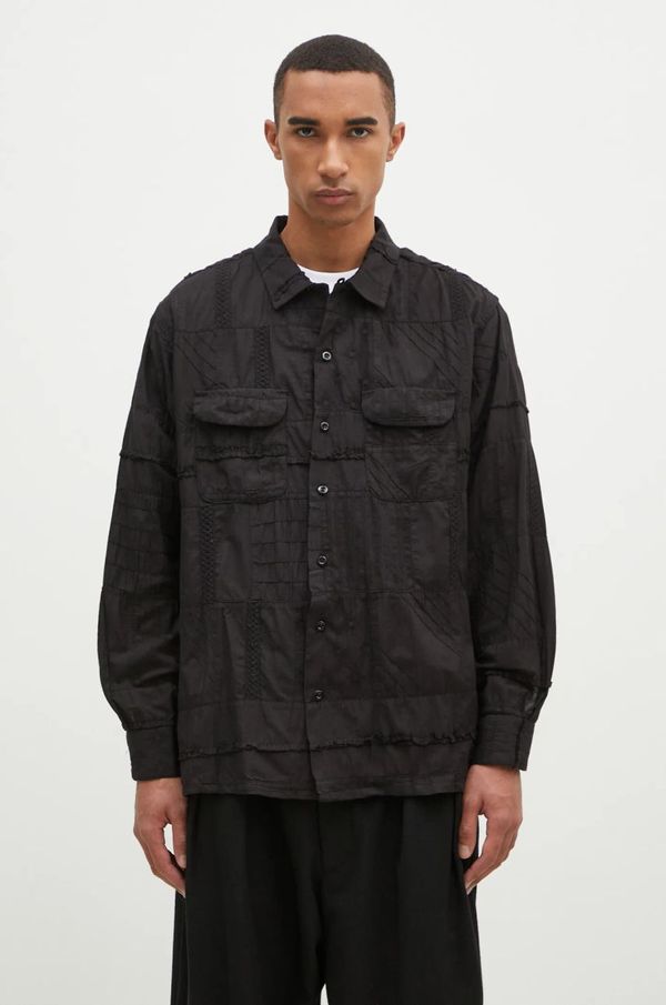Engineered Garments Pamučna košulja Engineered Garments Classic Shirt za muškarce, boja: crna, regular, s klasičnim ovratnikom, 24F1A005.SW019