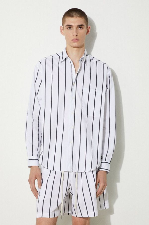 MKI MIYUKI ZOKU Pamučna košulja MKI MIYUKI ZOKU Striped Dress Shirt za muškarce, boja: crna, regular, s klasičnim ovratnikom, STRIPED.DRESS.SHIRT