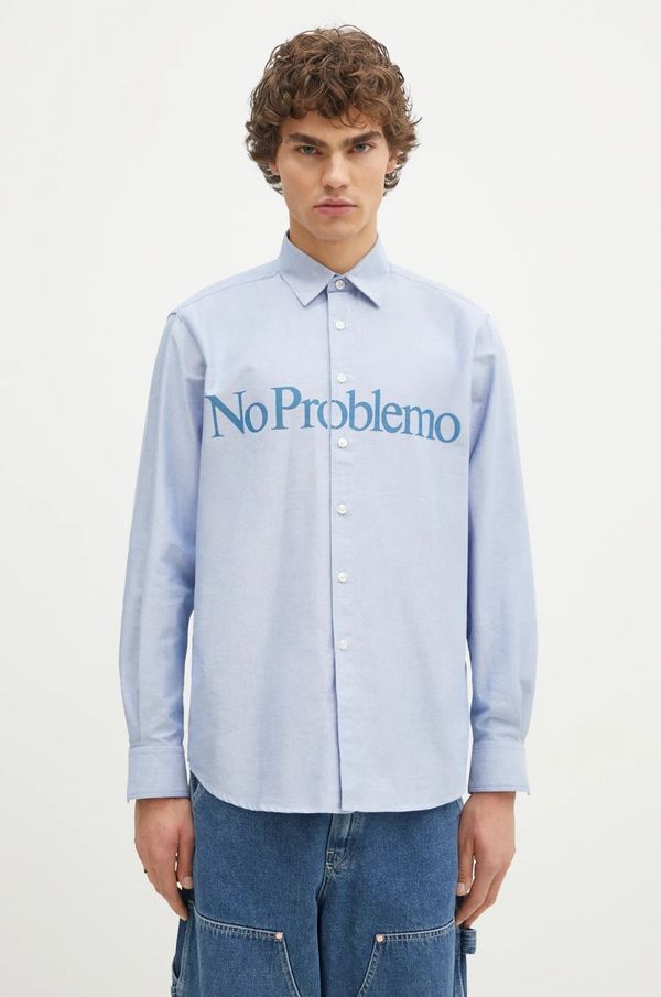 No Problemo Pamučna košulja No Problemo Oxford Longsleeve Shirt za muškarce, regular, s klasičnim ovratnikom, NP40101.02
