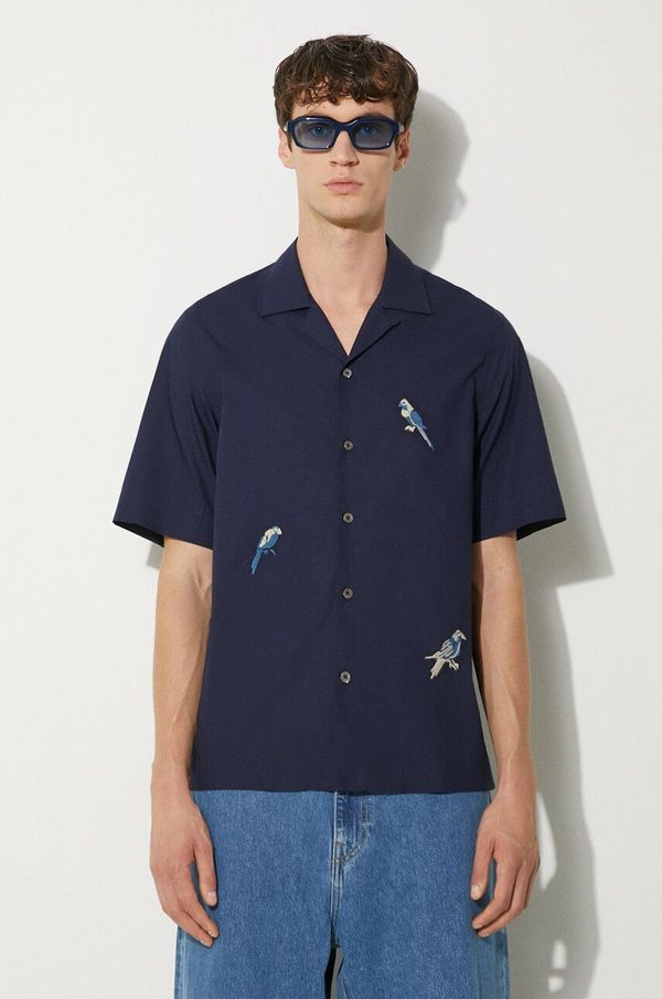 Paul Smith Pamučna košulja Paul Smith za muškarce, boja: tamno plava, regular, M1R-905UE-N01592