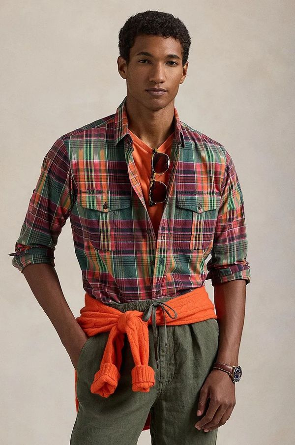 Polo Ralph Lauren Pamučna košulja Polo Ralph Lauren za muškarce, regular, s klasičnim ovratnikom, 710958362