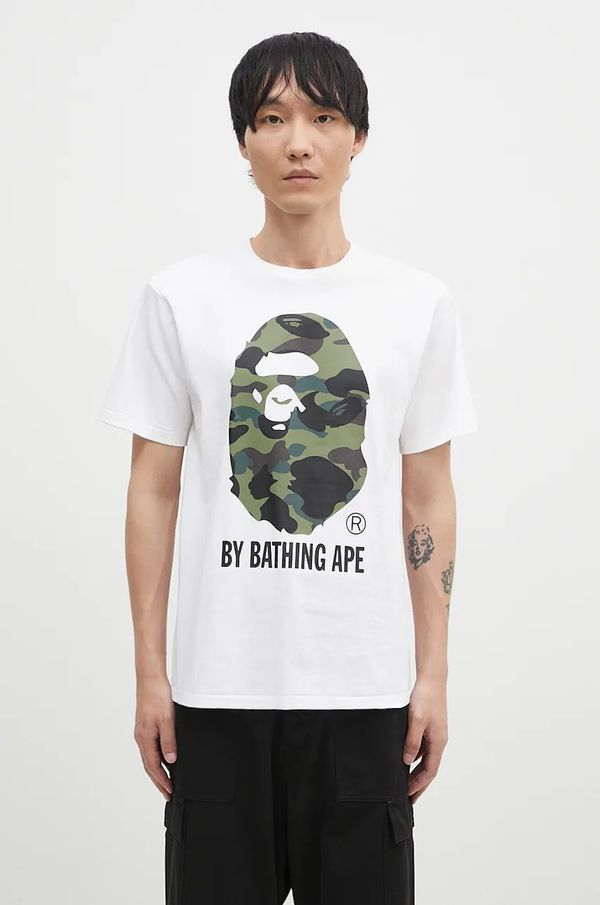 A Bathing Ape Pamučna majica A Bathing Ape 1ST CAMO BY BATHING APE TEE za muškarce, boja: bijela, s tiskom, 1K80110012