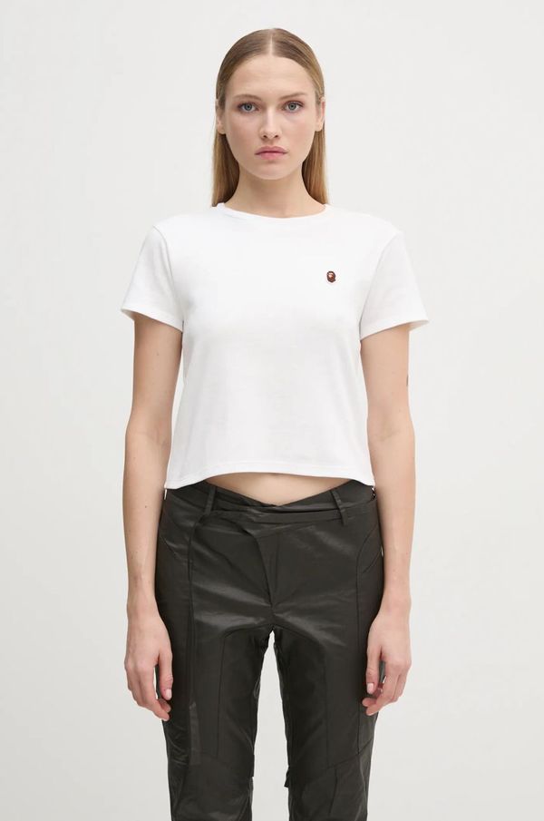 A Bathing Ape Pamučna majica A Bathing Ape ONE POINT MINI TEE za žene, boja: bijela, 1K80209003