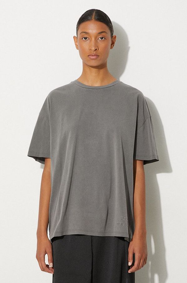 A.P.C. Pamučna majica A.P.C. Floater boja: siva, bez uzorka, COHBS-M26437