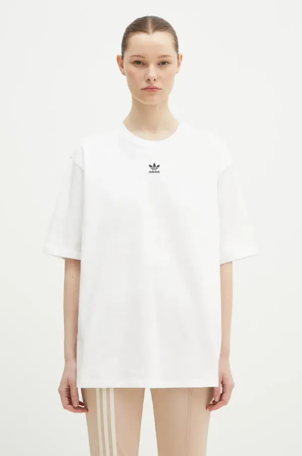 adidas Originals Pamučna majica adidas Originals Essential za žene, boja: bijela, JC8967