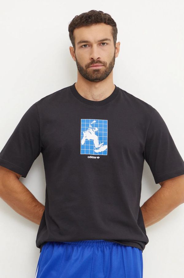 adidas Originals Pamučna majica adidas Originals GRFX Tee za muškarce, boja: crna, s tiskom, IY2080