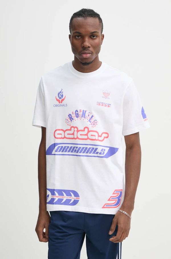 adidas Originals Pamučna majica adidas Originals Q12 TS SPONSOR za muškarce, boja: bež, s tiskom, JD0663