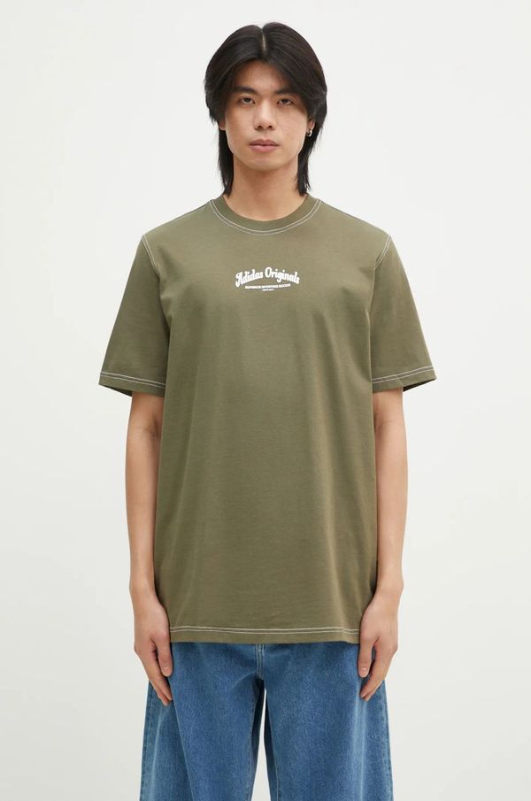 adidas Originals Pamučna majica adidas Originals Wabash za muškarce, boja: zelena, s tiskom, JP4476