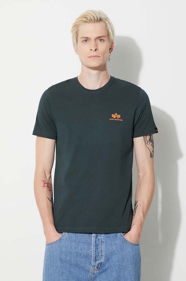 Alpha Industries Pamučna majica Alpha Industries Basic T Small Logo za muškarce, boja: tirkizna, bez uzorka 188505.353