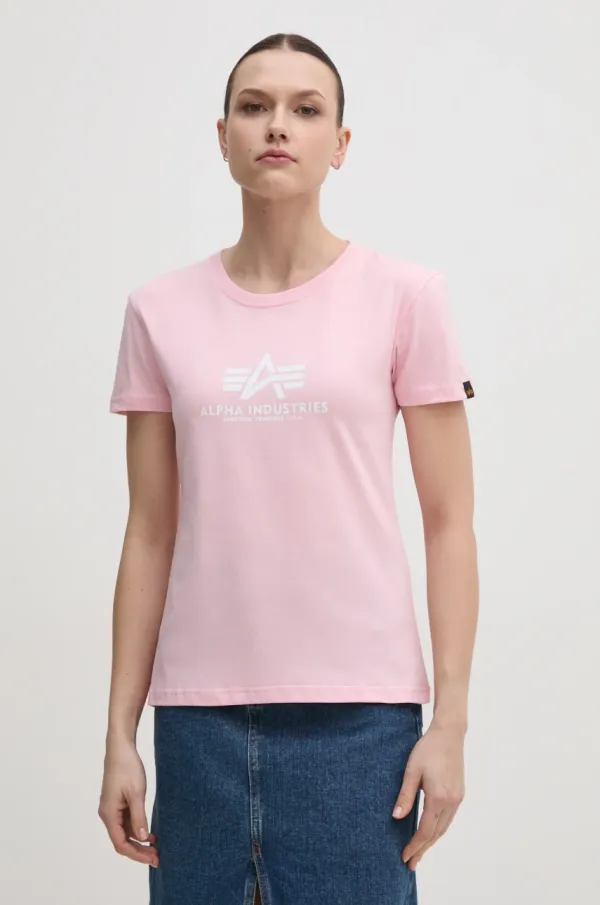 Alpha Industries Pamučna majica Alpha Industries New Basic T Wmn boja: ružičasta, 196051.491-pink