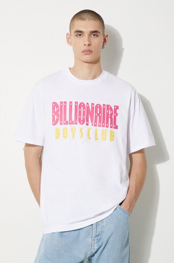 Billionaire Boys Club Pamučna majica Billionaire Boys Club Straight Logo za muškarce, boja: bijela, s tiskom, B24243
